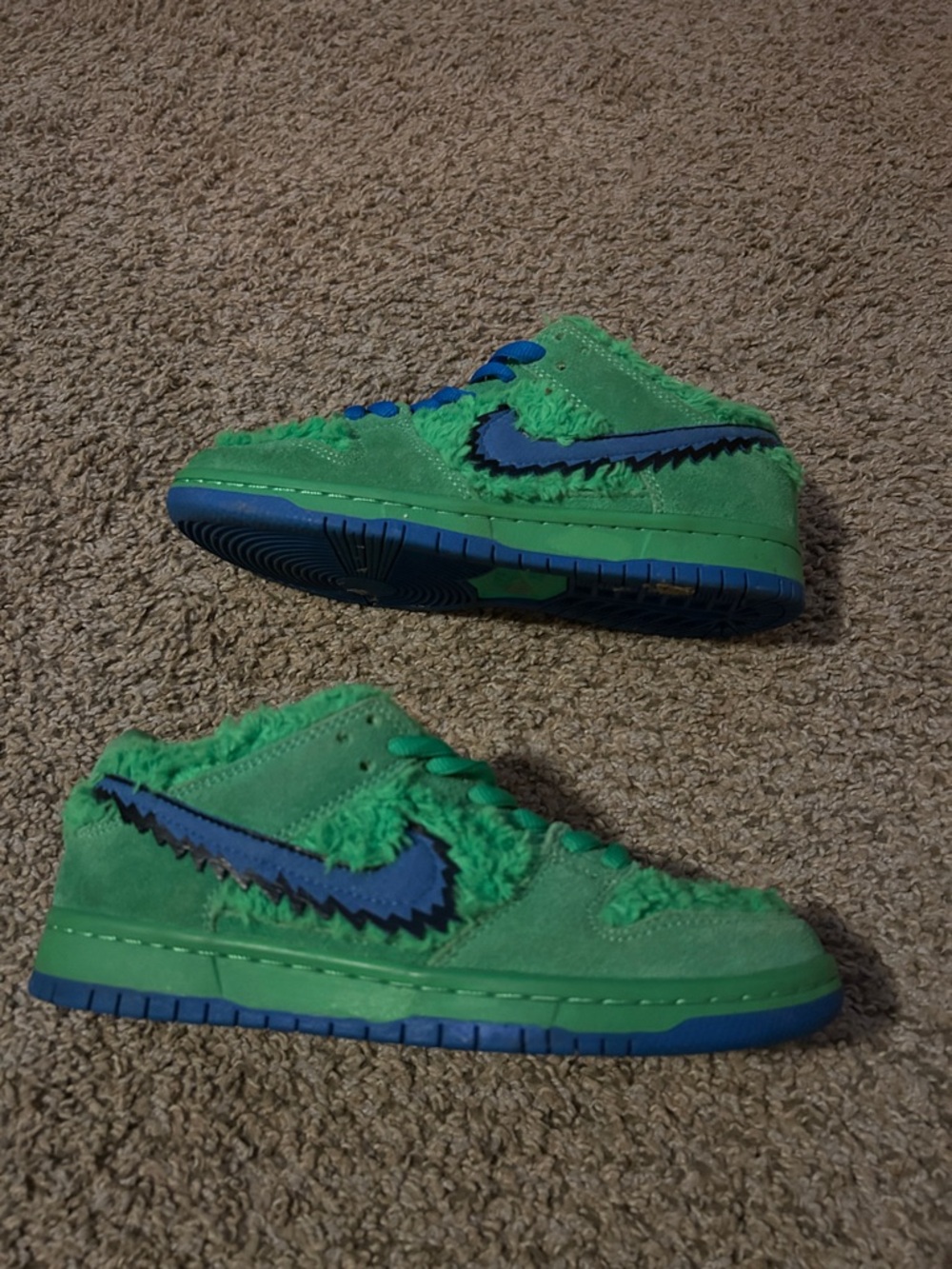 Nike Dunk Low Green with Blue Swoosh
